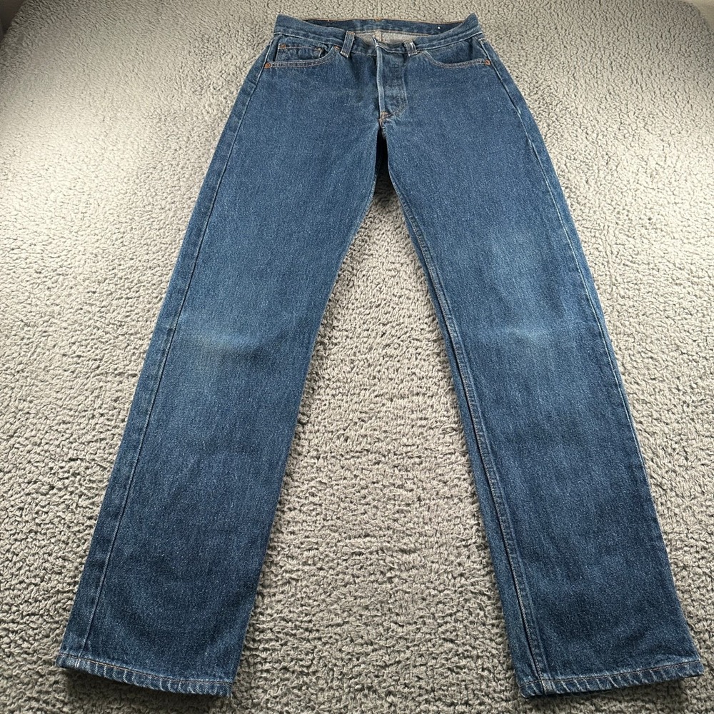 Vtg Levis 501 Jeans 28x30(26x30 Fit) 501-0115 Straight Leg 80's‎ Blue Denim